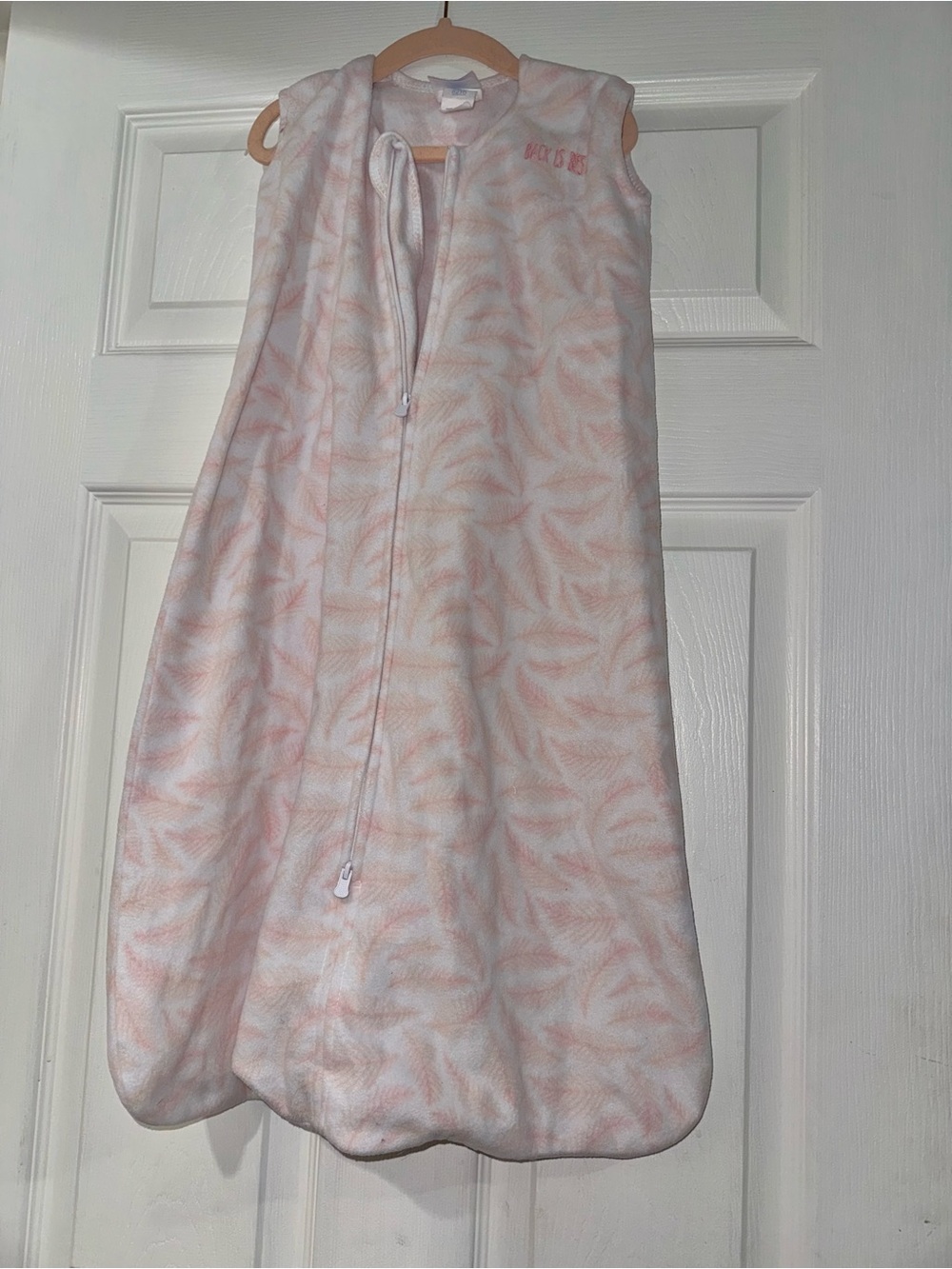 Halo Pink and White Baby Sleep Sack Wearable Blanket